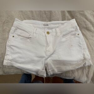 Frame Denim White Women's Shorts